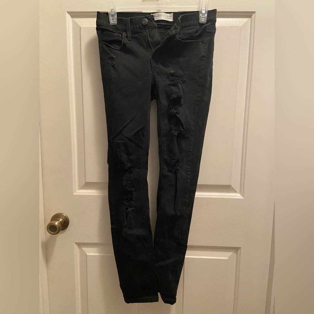 Black Low Rise Skinny Jeans
